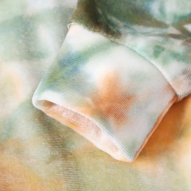 Baby Dyeing Easter Rabbit Ear Hooded Romper