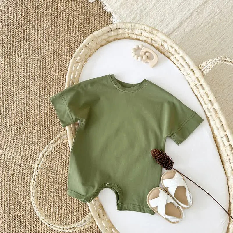 Baby Solid Color Causal Romper