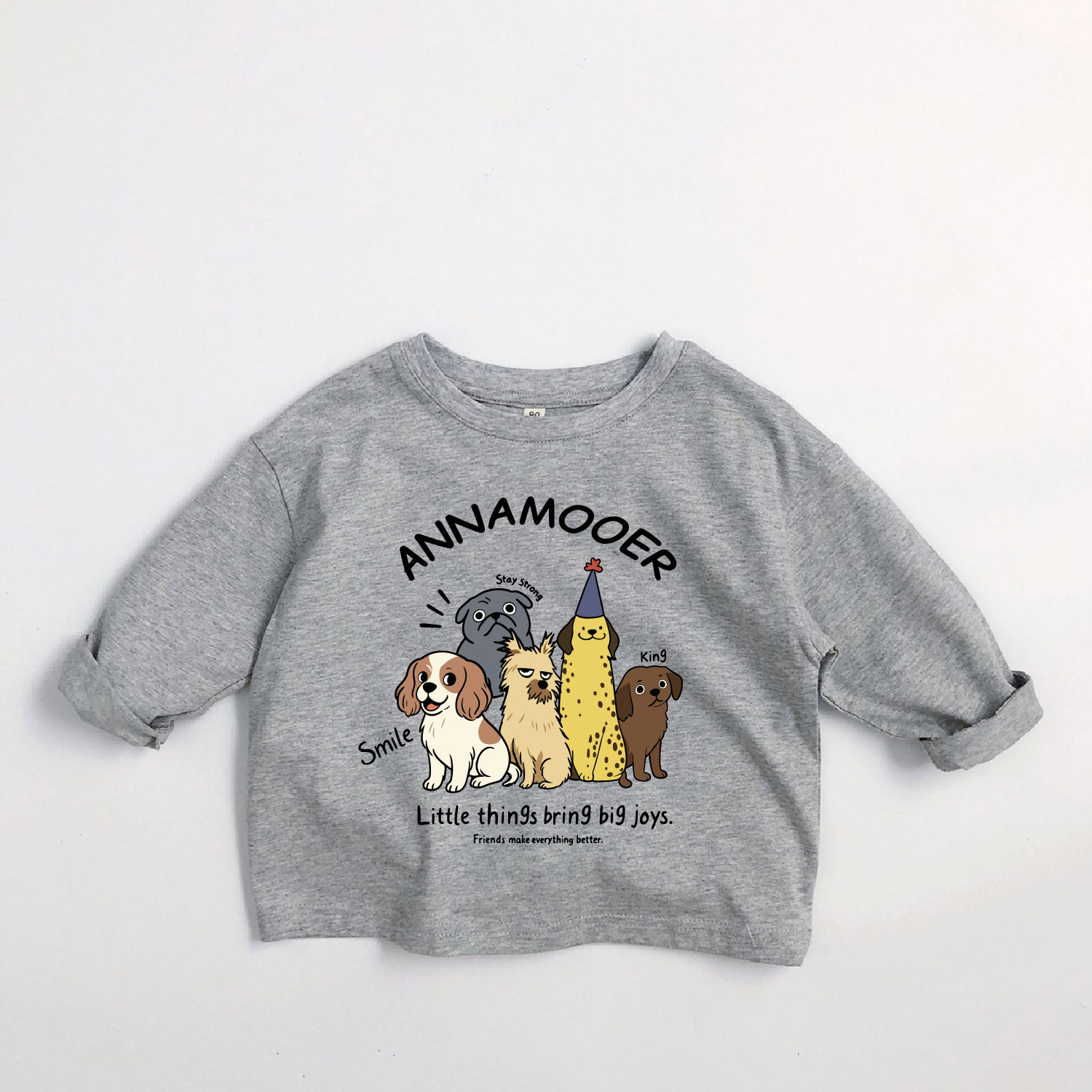 ANNAMOOER Kids Dog Long-Sleeve T-shirt