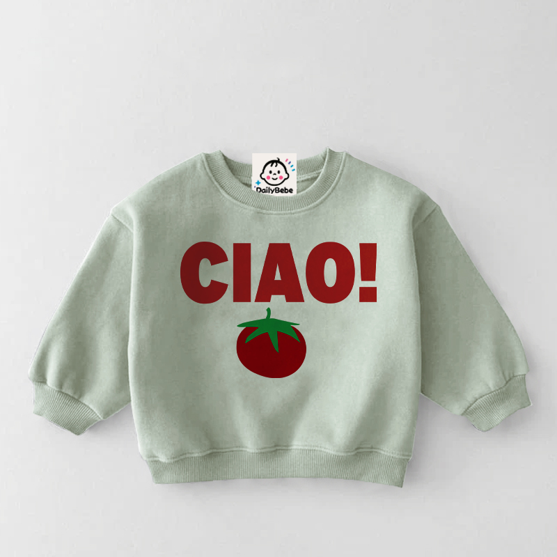 CIAO Baby & Kids Tomato Pattern Sweatshirt