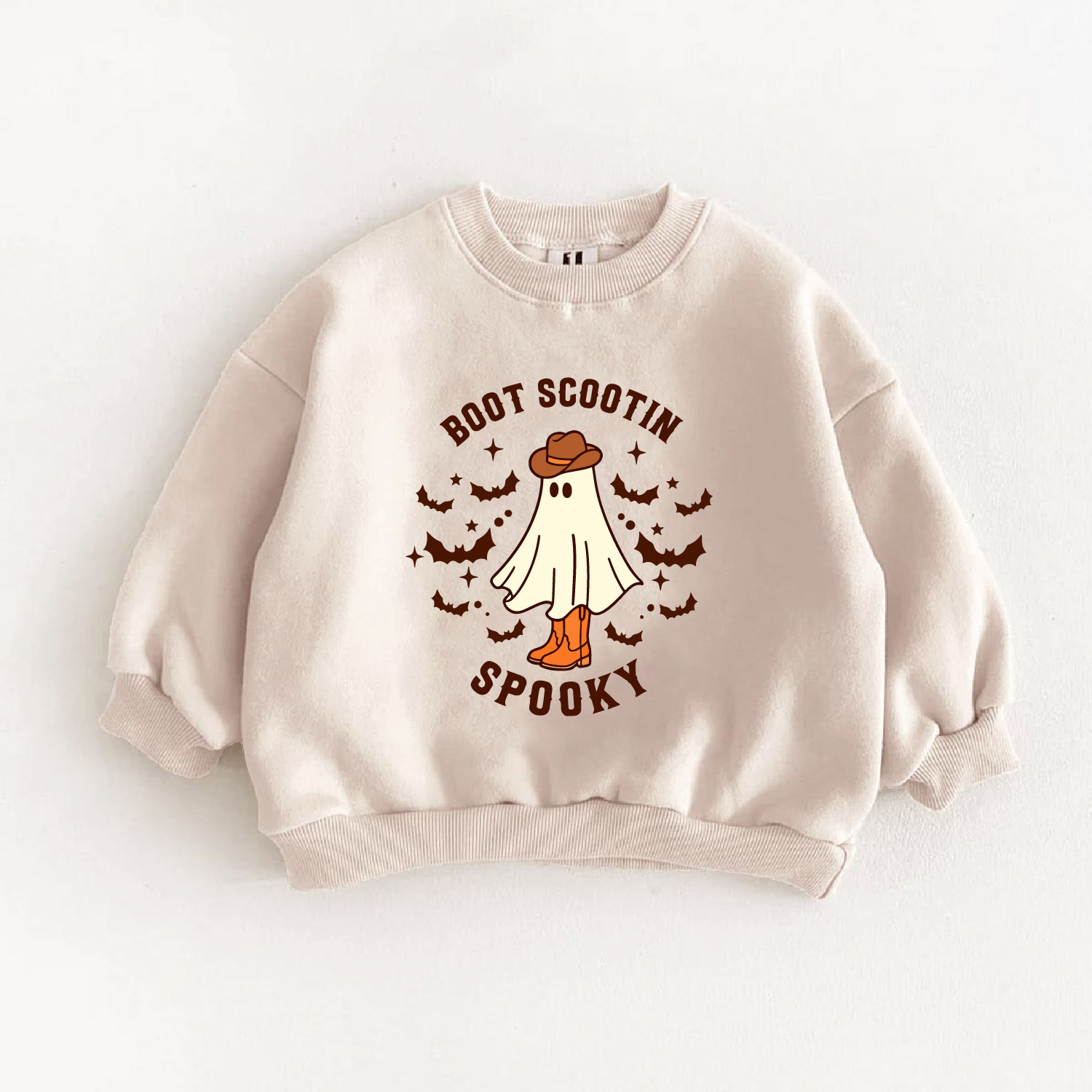 BOOT SCOOTIN SPOOKY Baby & Kids Ghost Bat Sweatshirt
