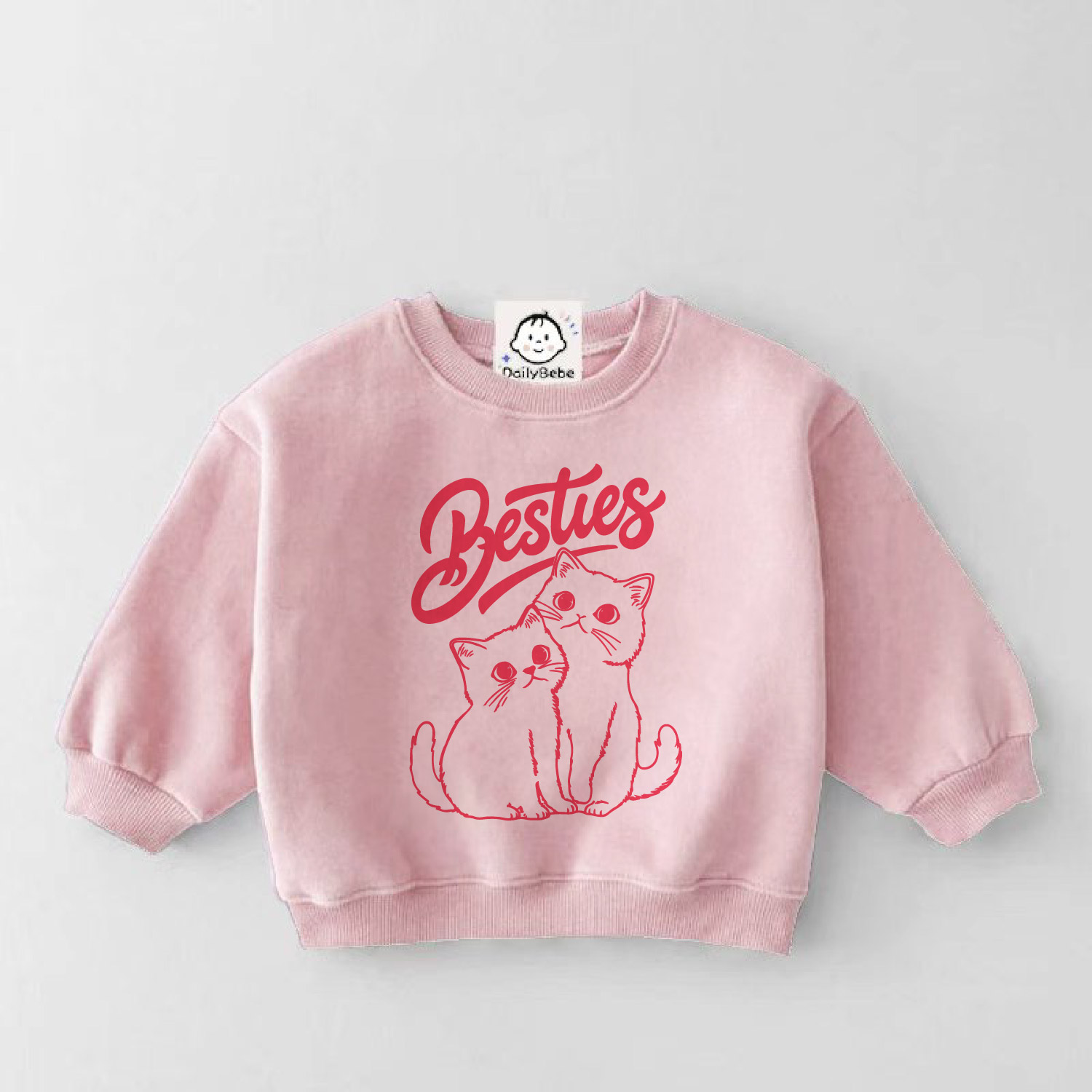 BESTIES Baby Cat Pink Sweatshirt