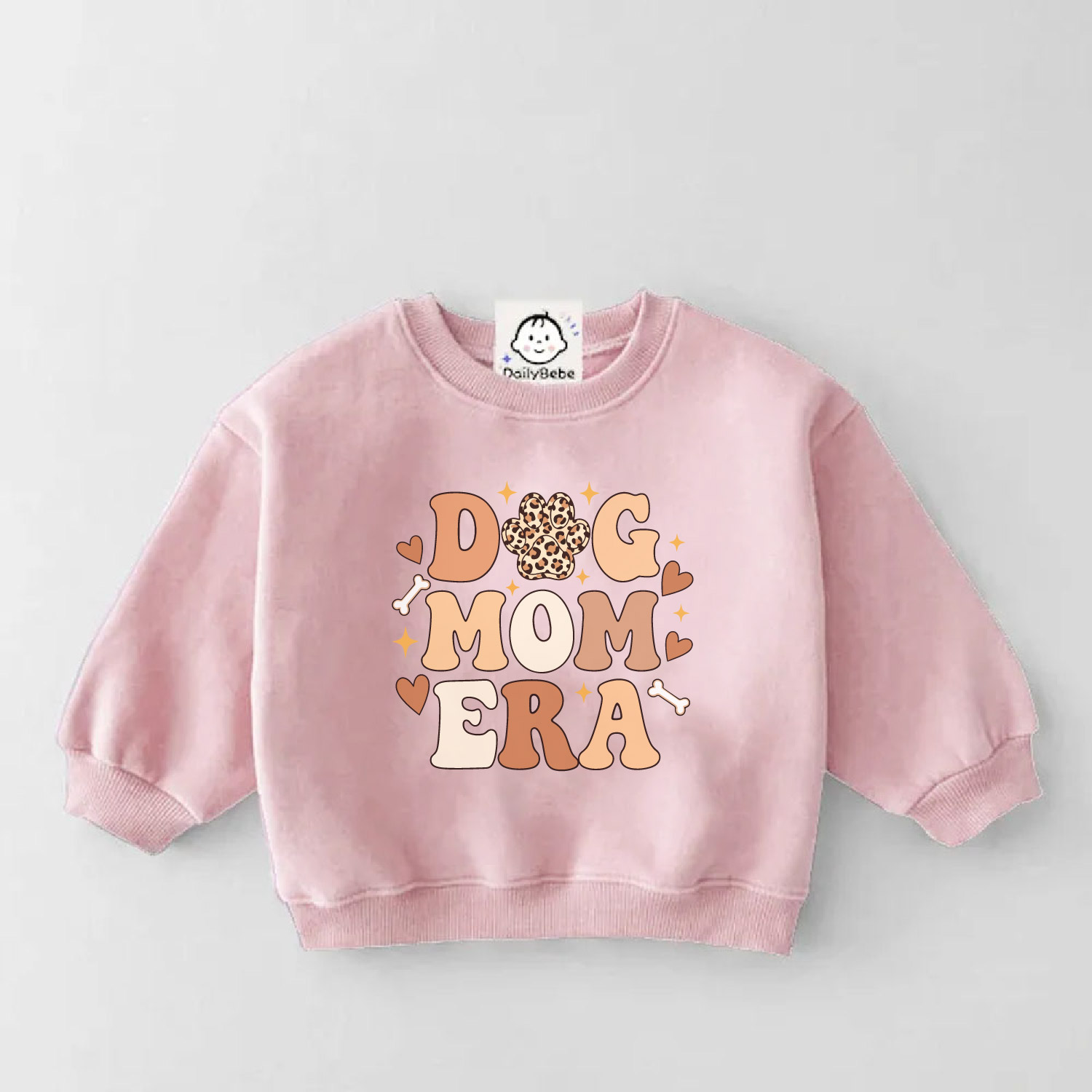 DOG MOM ERA Baby & Kids Pink Sweatshirt