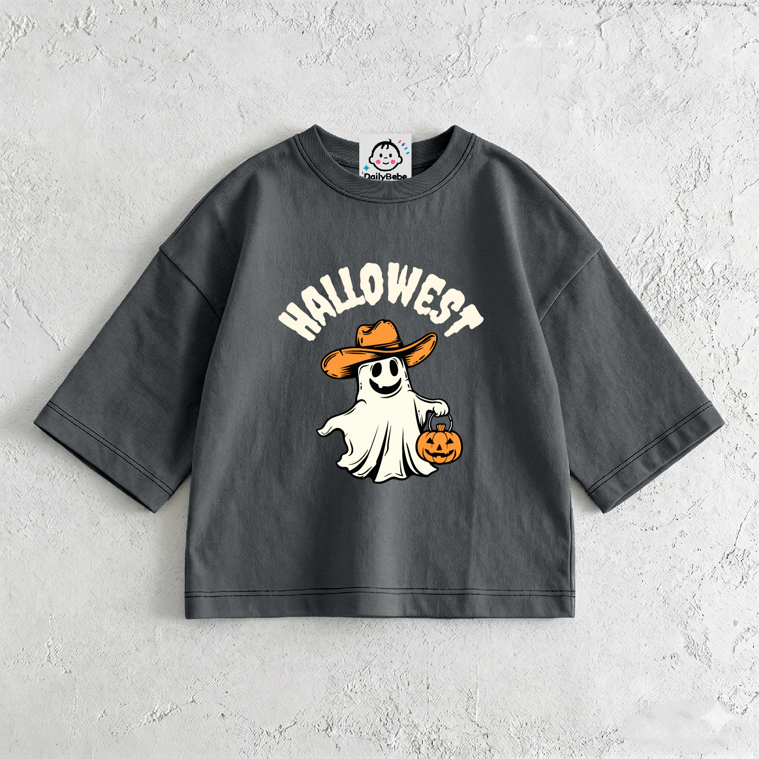HALLOWEST Baby & Kids Ghost Pumpkin T-Shirt (6M-12Y)