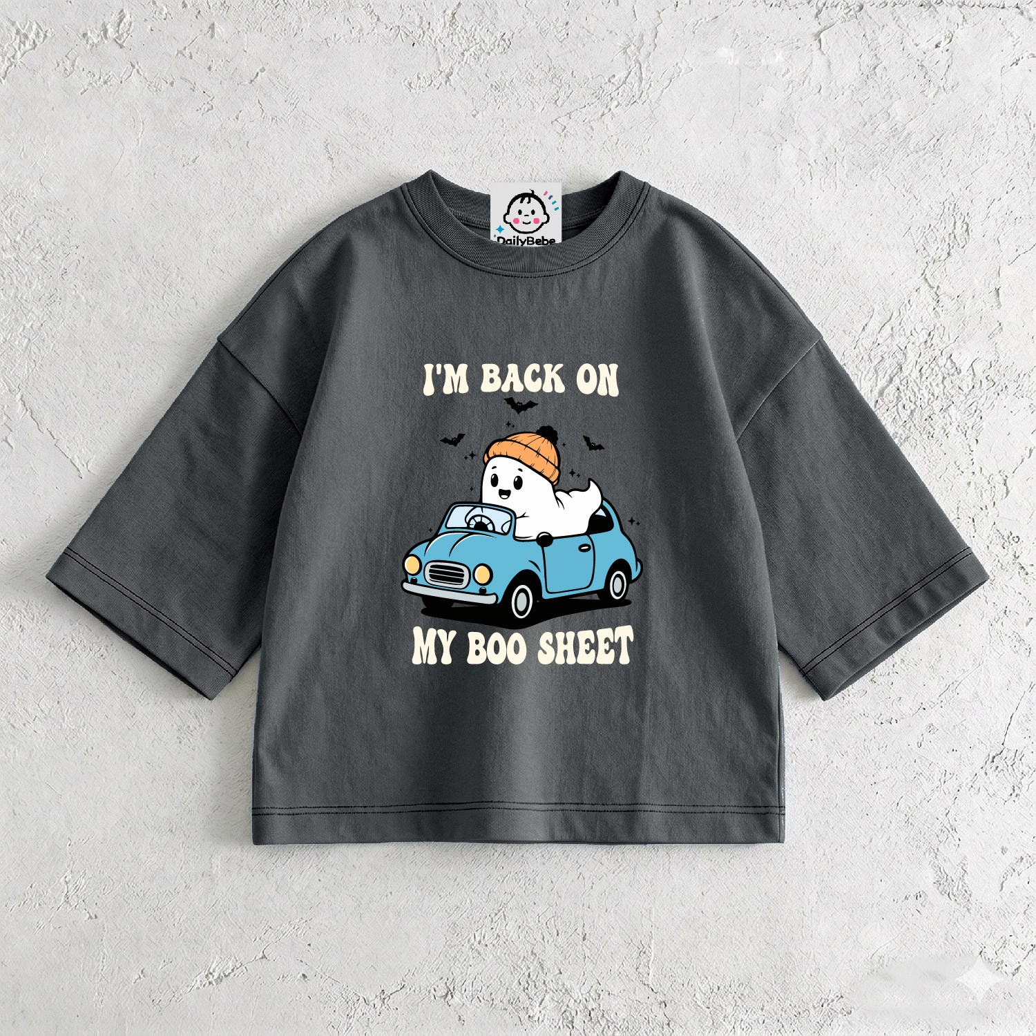 I'M BACK ON MY BOO SHEET Baby & Kids Ghost Car T-Shirt (6M-12Y)