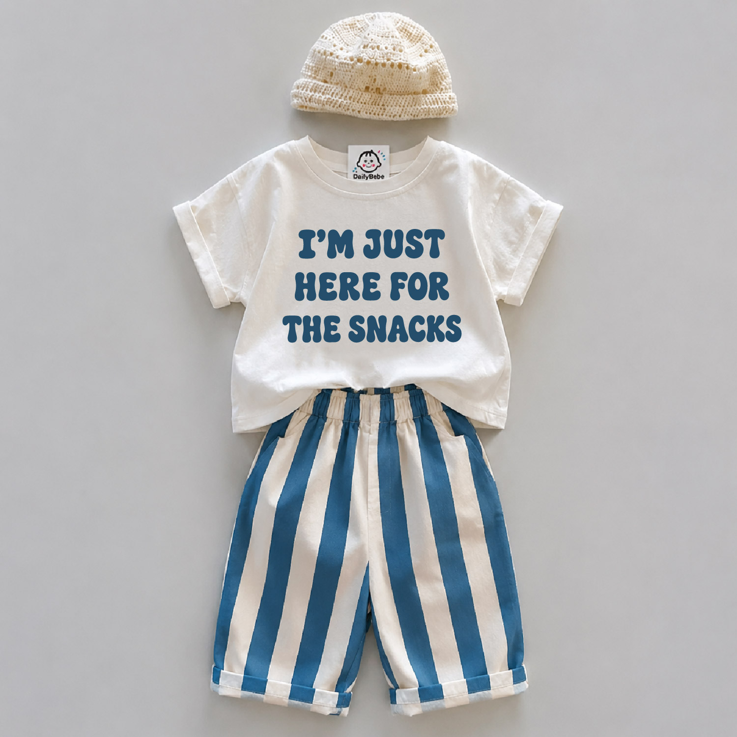 I'M JUST HERE FOR THE SNACKS Baby Toddler 2-Piece Set