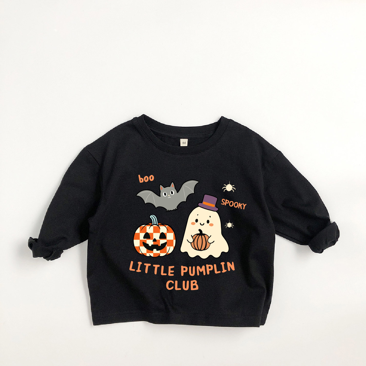 LITTLE PUMPLIN CLUB Kids Ghost Bat Long-Sleeve T-shirt