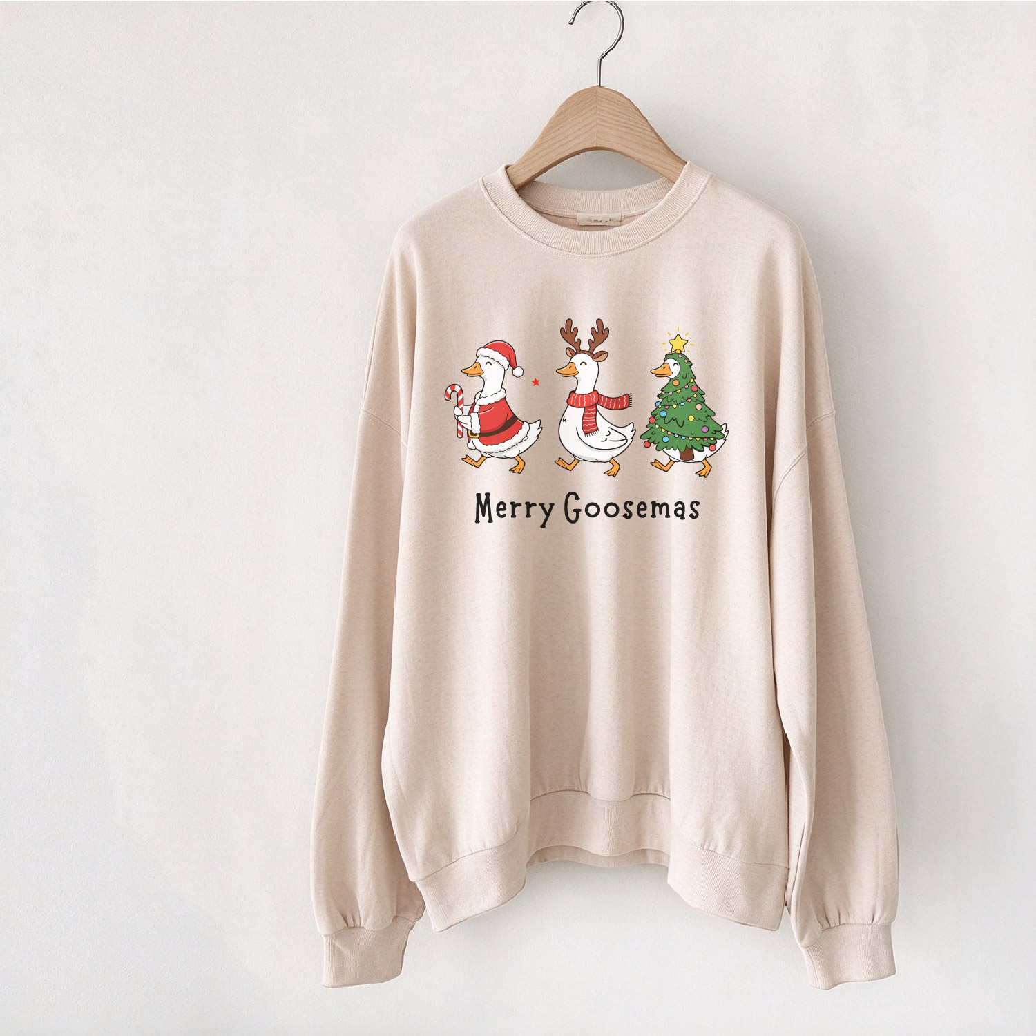 MERRY GOOSEMAS Family Christmas Goose Sweatshirt