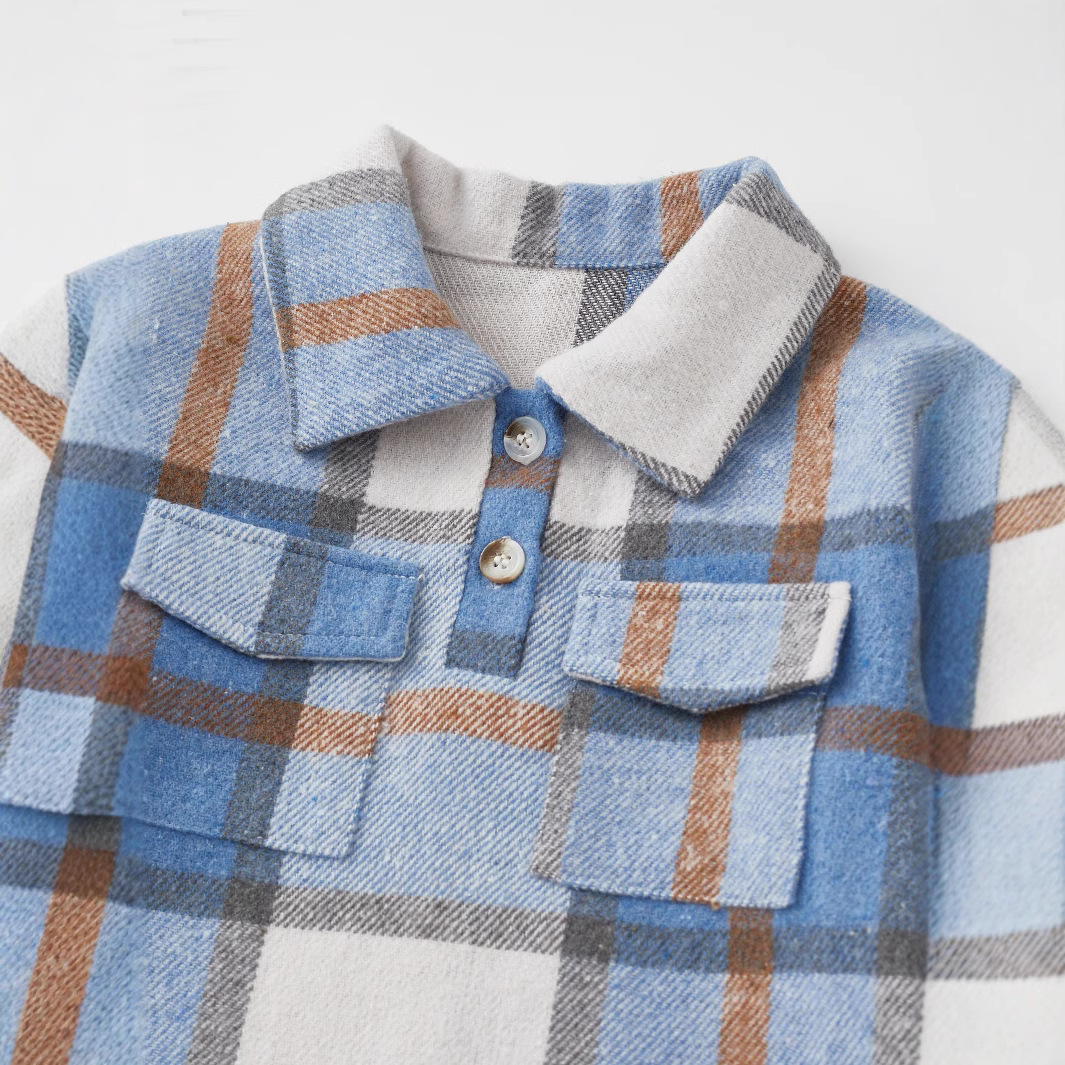 Baby Boy Plaid Romper