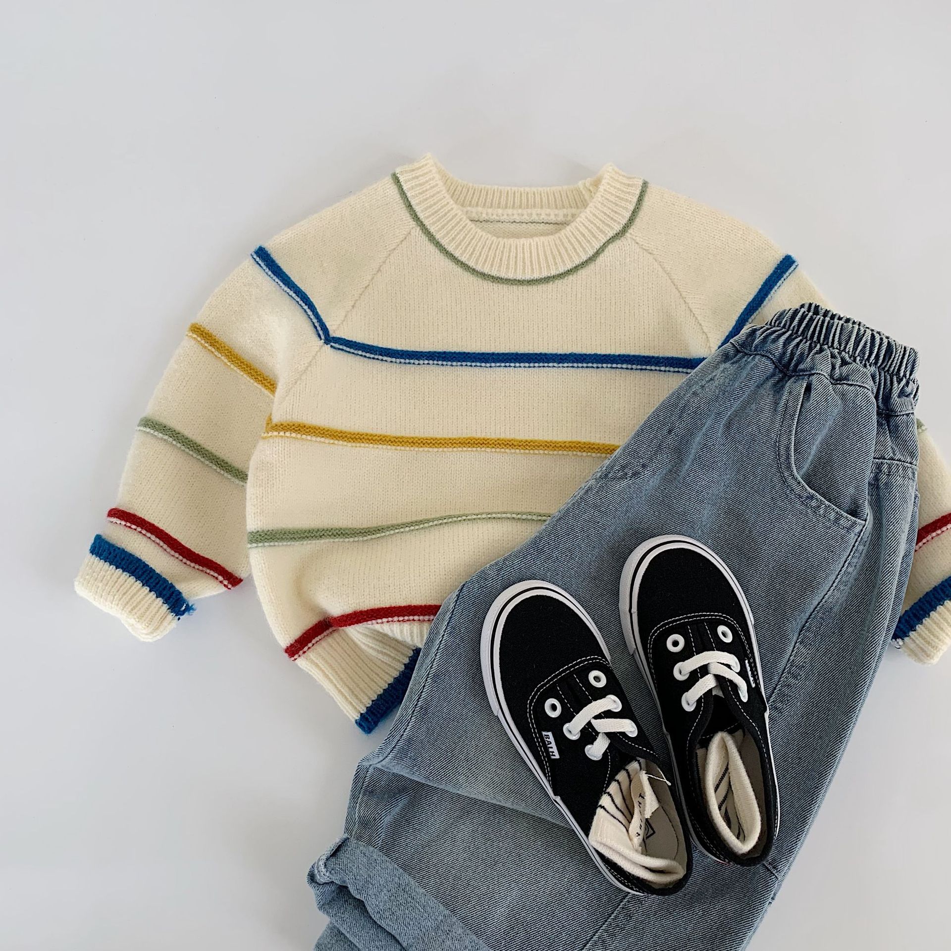 Kid Color Stripes Sweater