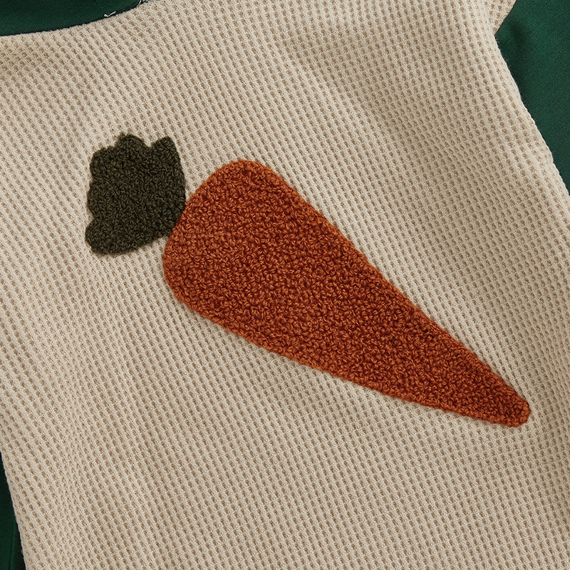 Baby 3D Rabbit Carrot Embroidered Bodysuit