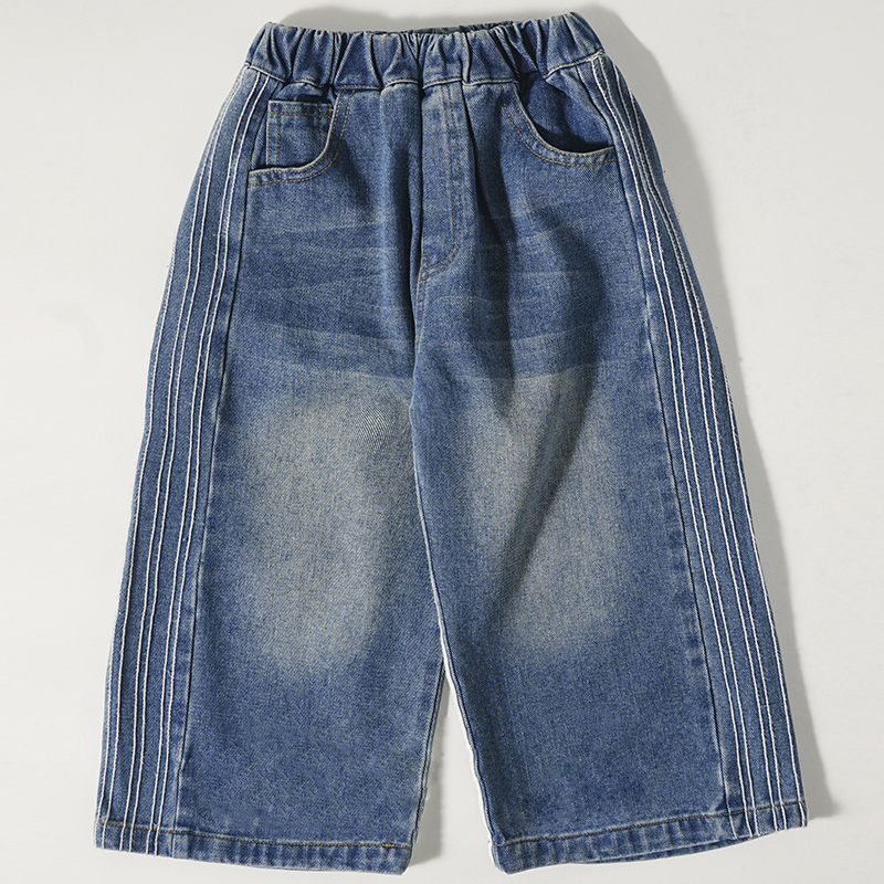 Toddler Boy Washed Blue Jeans