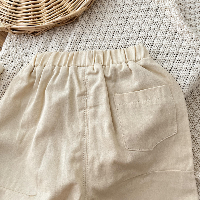 Baby Boy Solid Color Worker Loose Pants