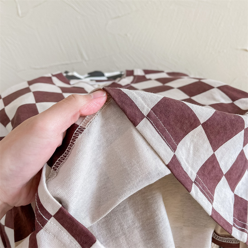 Toddler Checkerboard Long-Sleeved T-shirt