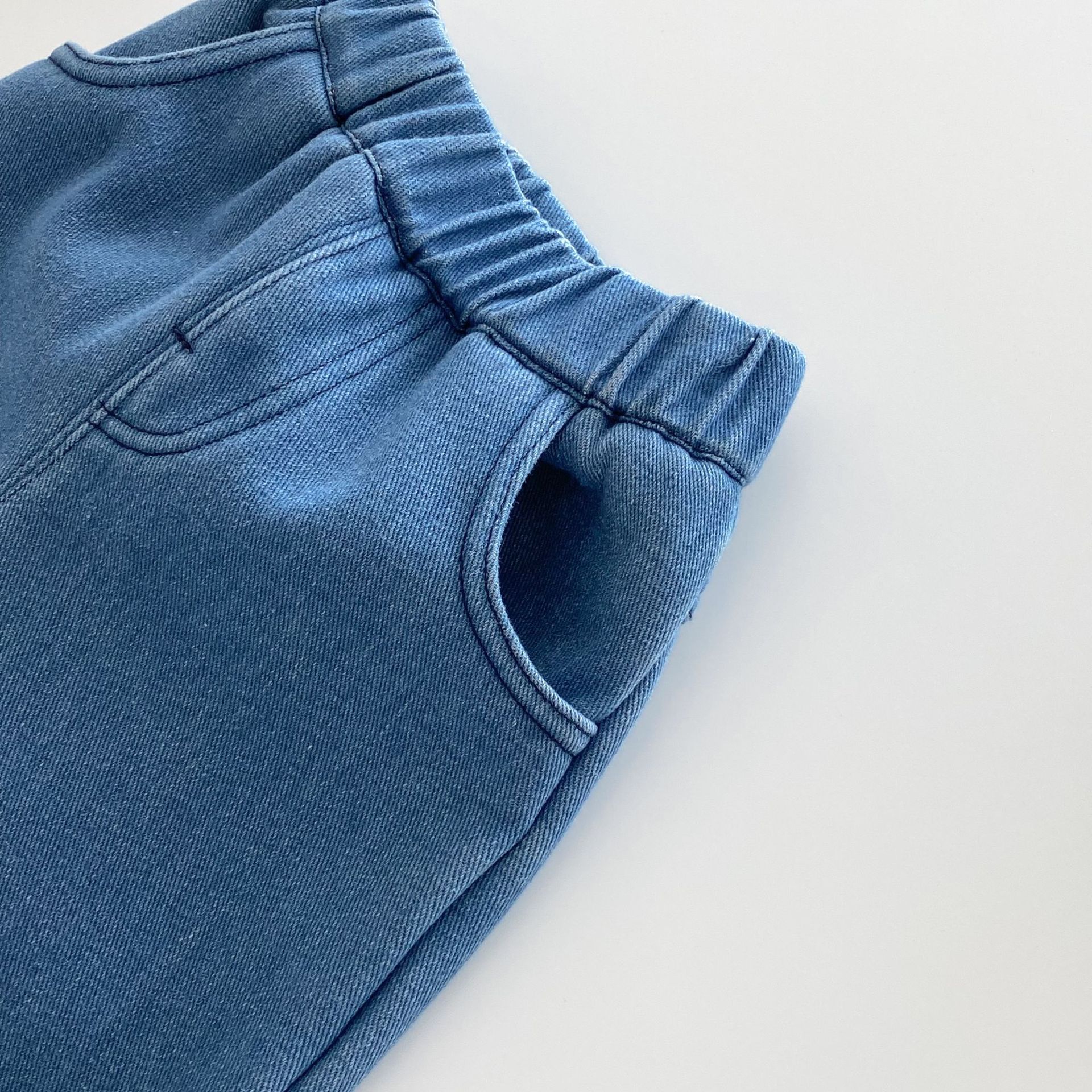 CHRISTMAS Baby Denim Deer Fleece Lined Pants