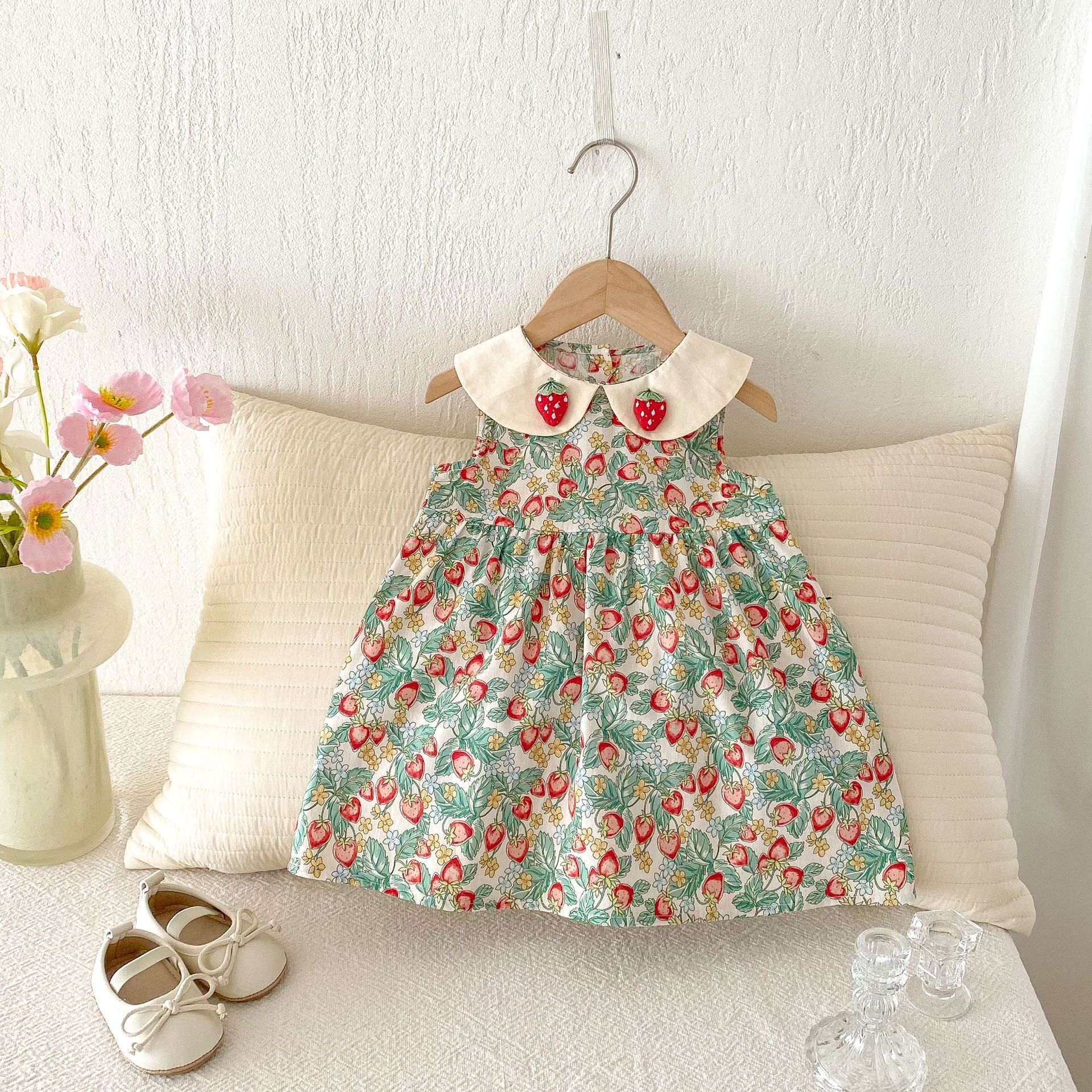 Baby Kid Girls Strawberry Princess Sundress
