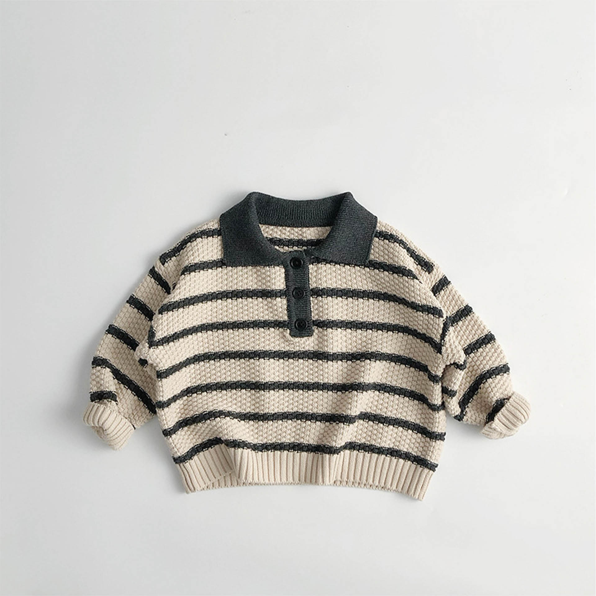 Kid Striped Polo Sweater