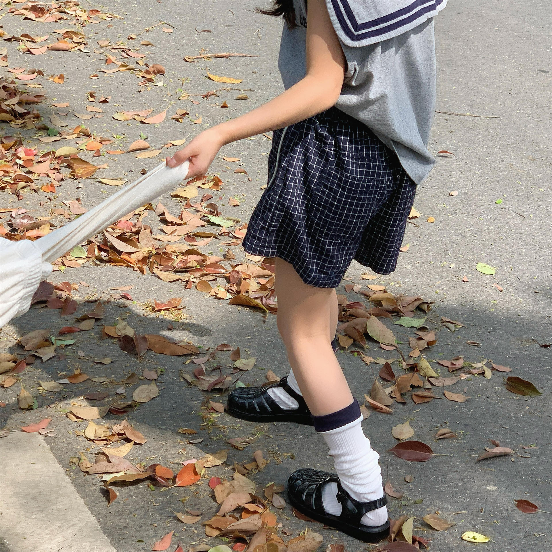 Toddler Casual Contrast Check Shorts