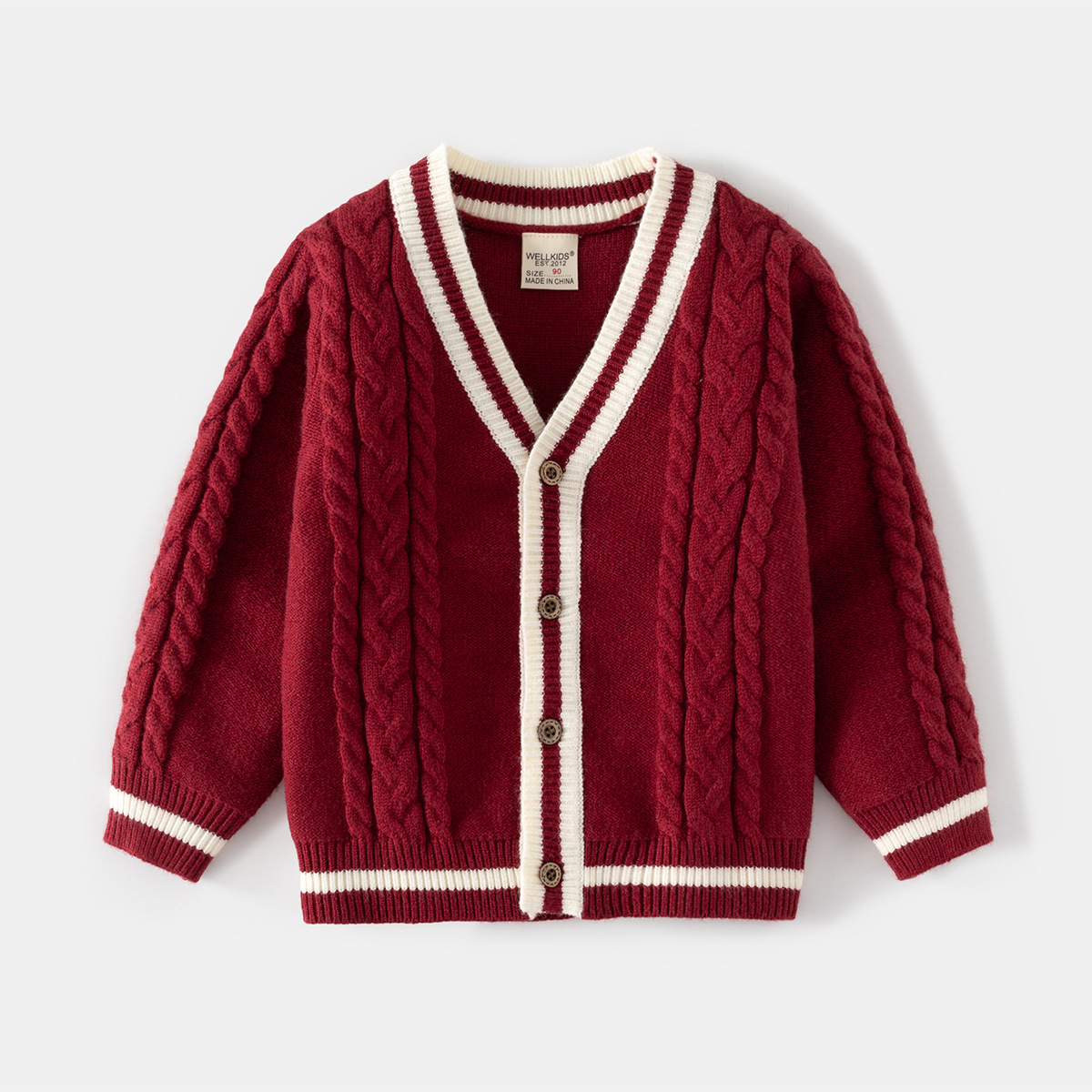 Kid Boy Knitted Casual Cardigan Sweater