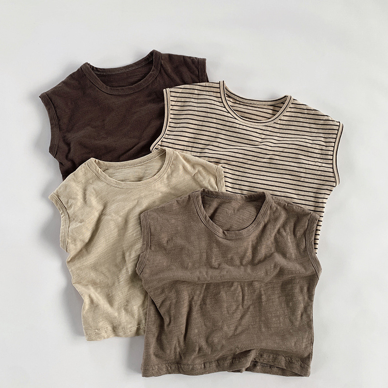 Kid Solid Color and Stripe Tank