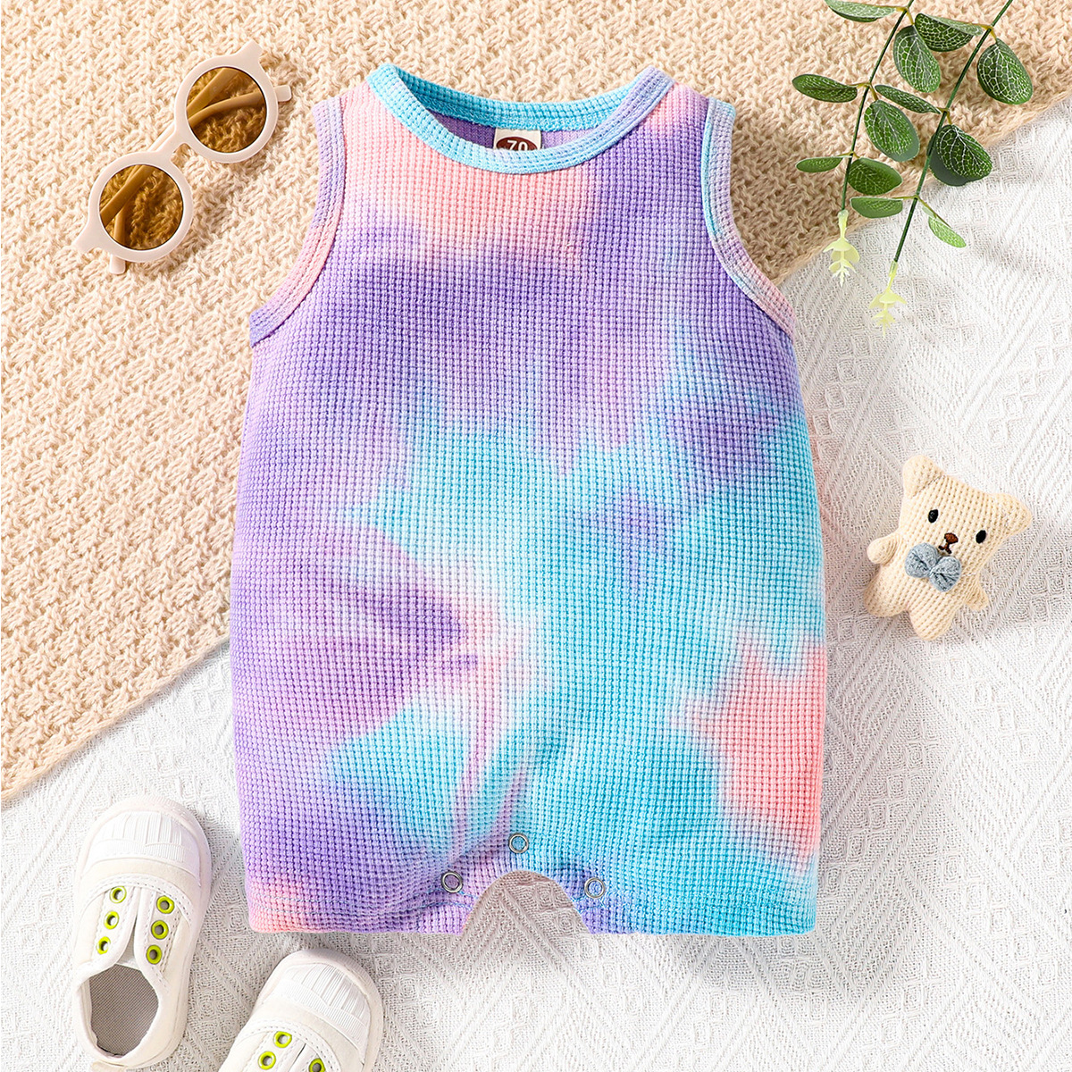 Baby Tie Dye Vest Romper