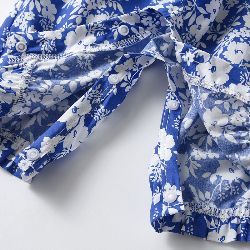 Baby Floral Bowknot Bodysuit with Hat