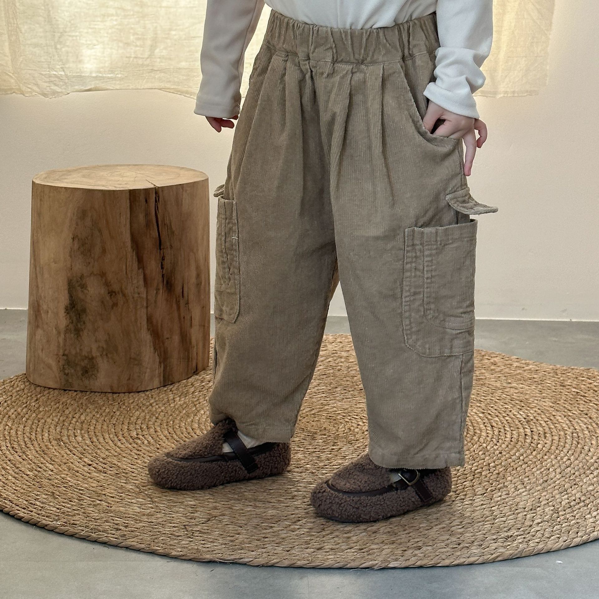Kids Corduroy Pocket Pants