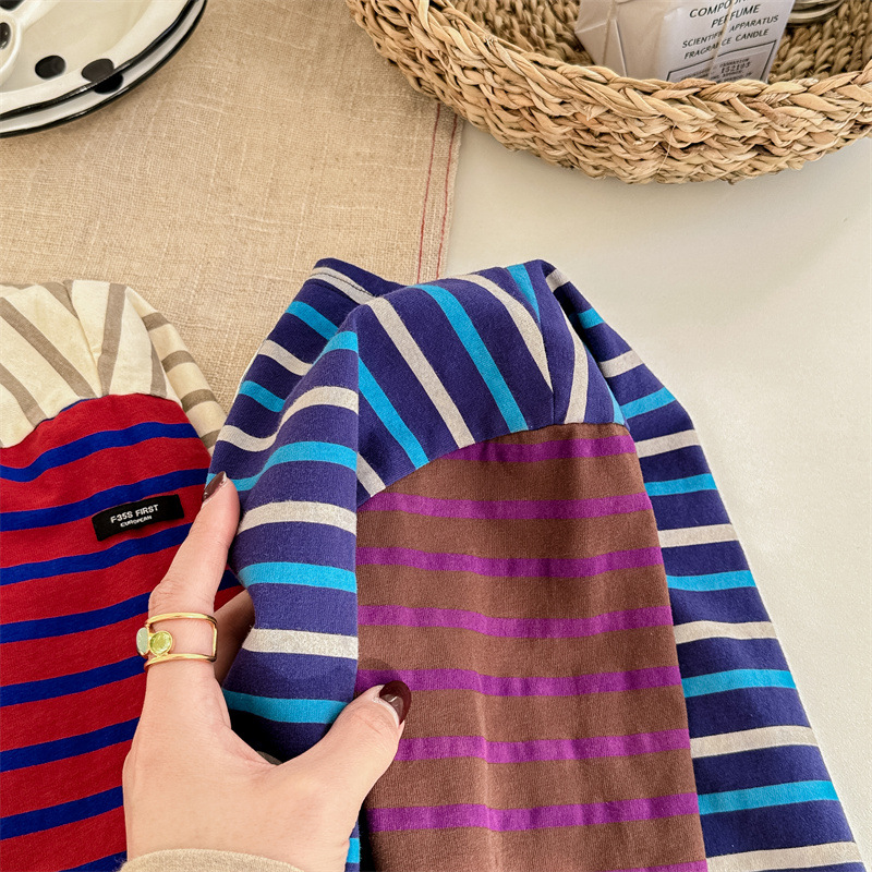 Toddler Contrast Striped T-shirt T-shirt