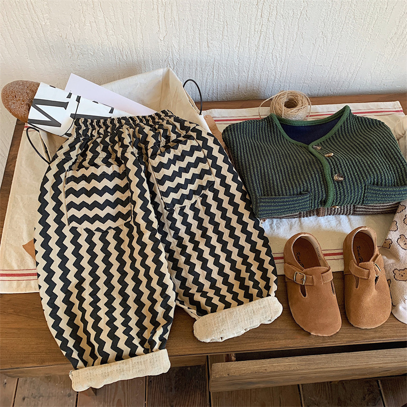 Toddler Wavy Grain Loose Pants