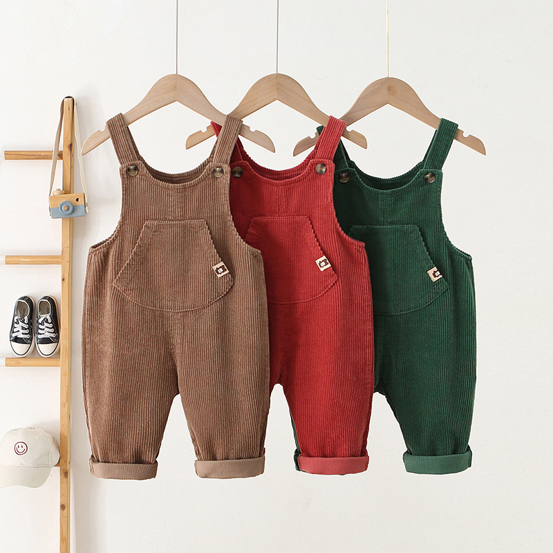 Baby Toddler Solid Color Overalls