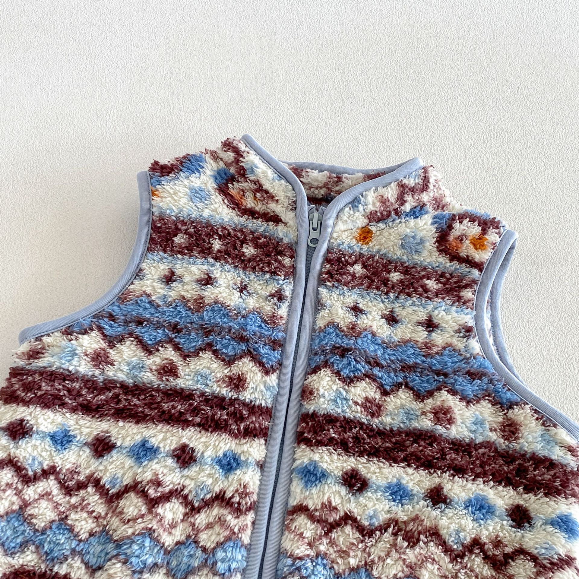 Baby Toddler Double Sided Fleece Jacquard Vest