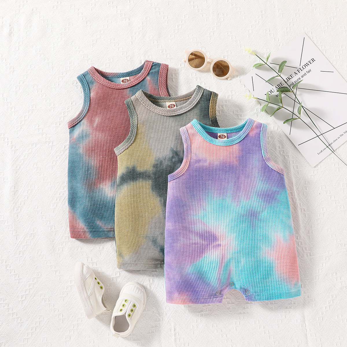 Baby Tie Dye Vest Romper