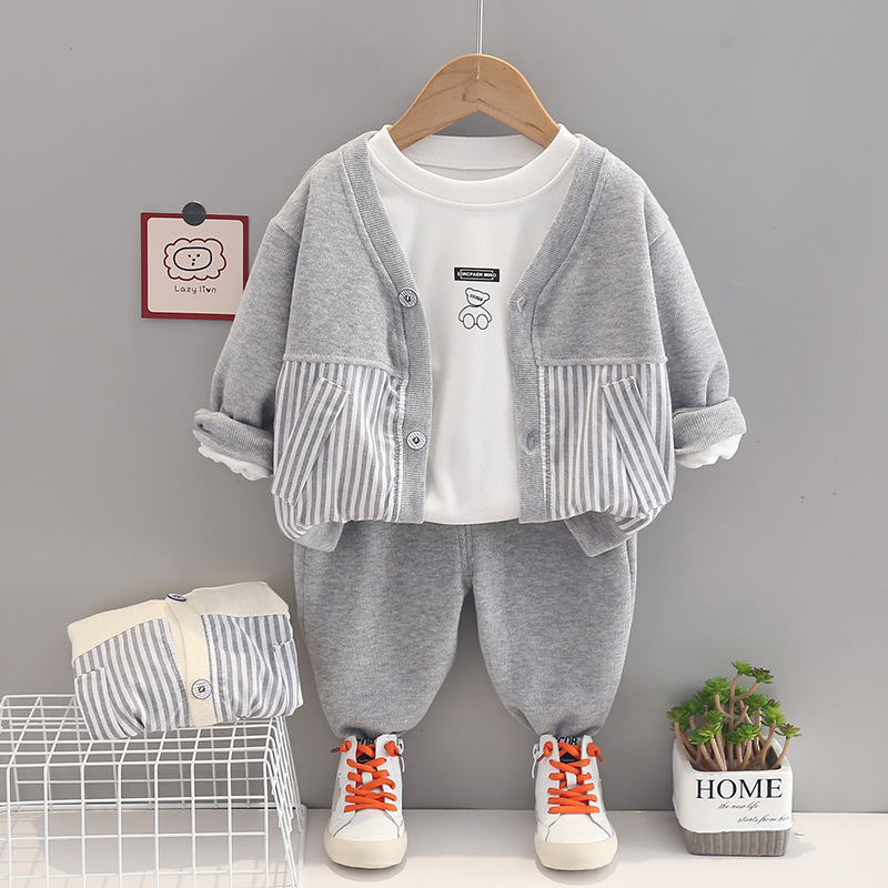 Toddler Boy 3-piece shirt, cardigan and pants set