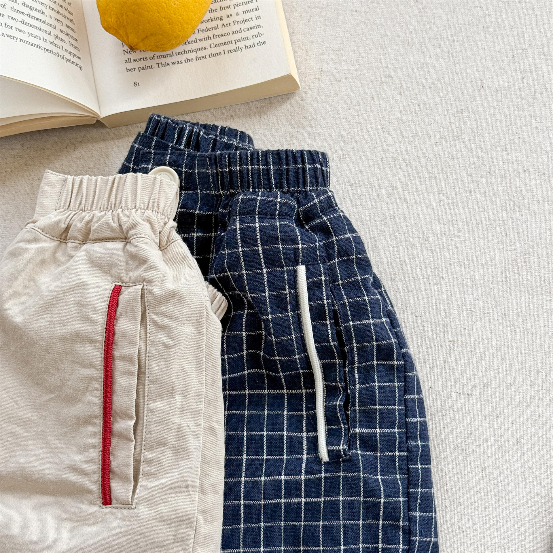 Toddler Casual Contrast Check Shorts