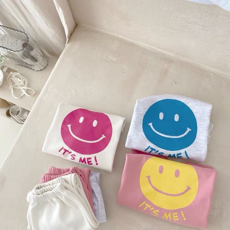 IT'S ME Baby Toddler Smile Face Sweatshirt Set