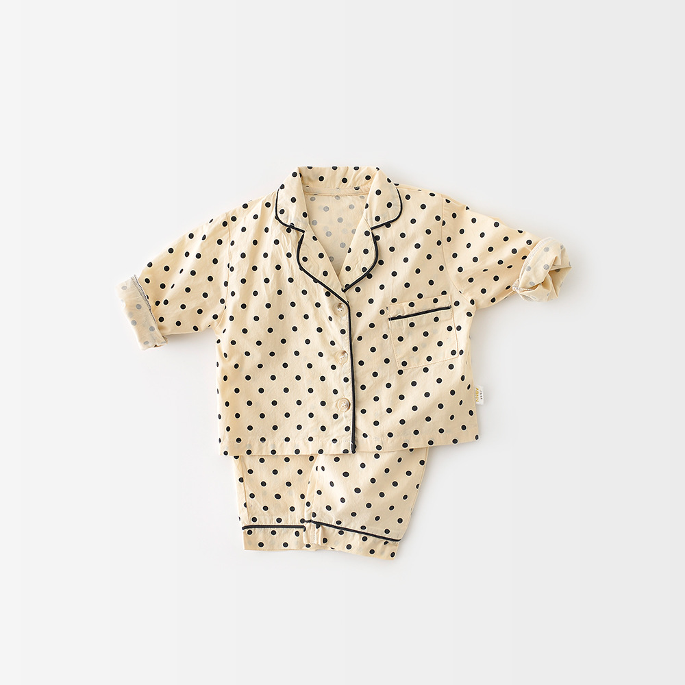 Baby Bear Pocket Waffle Casual Shirt and Loose Pants Set