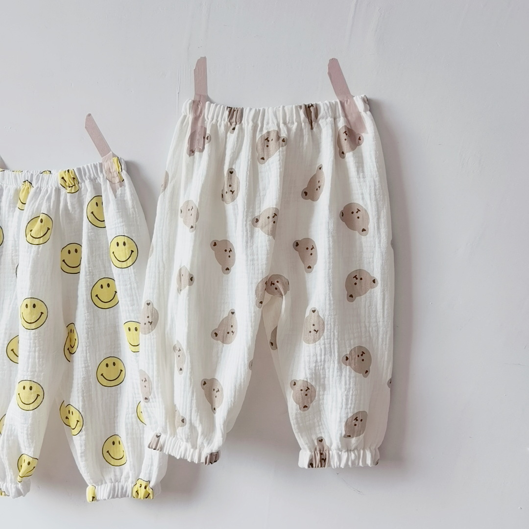 Baby Bear Florals Smile Face Pants