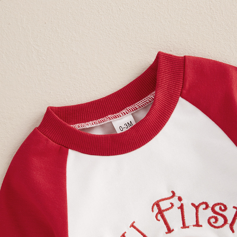 Baby & MY FIRST CHRISTMAS Crew Neck Romper 