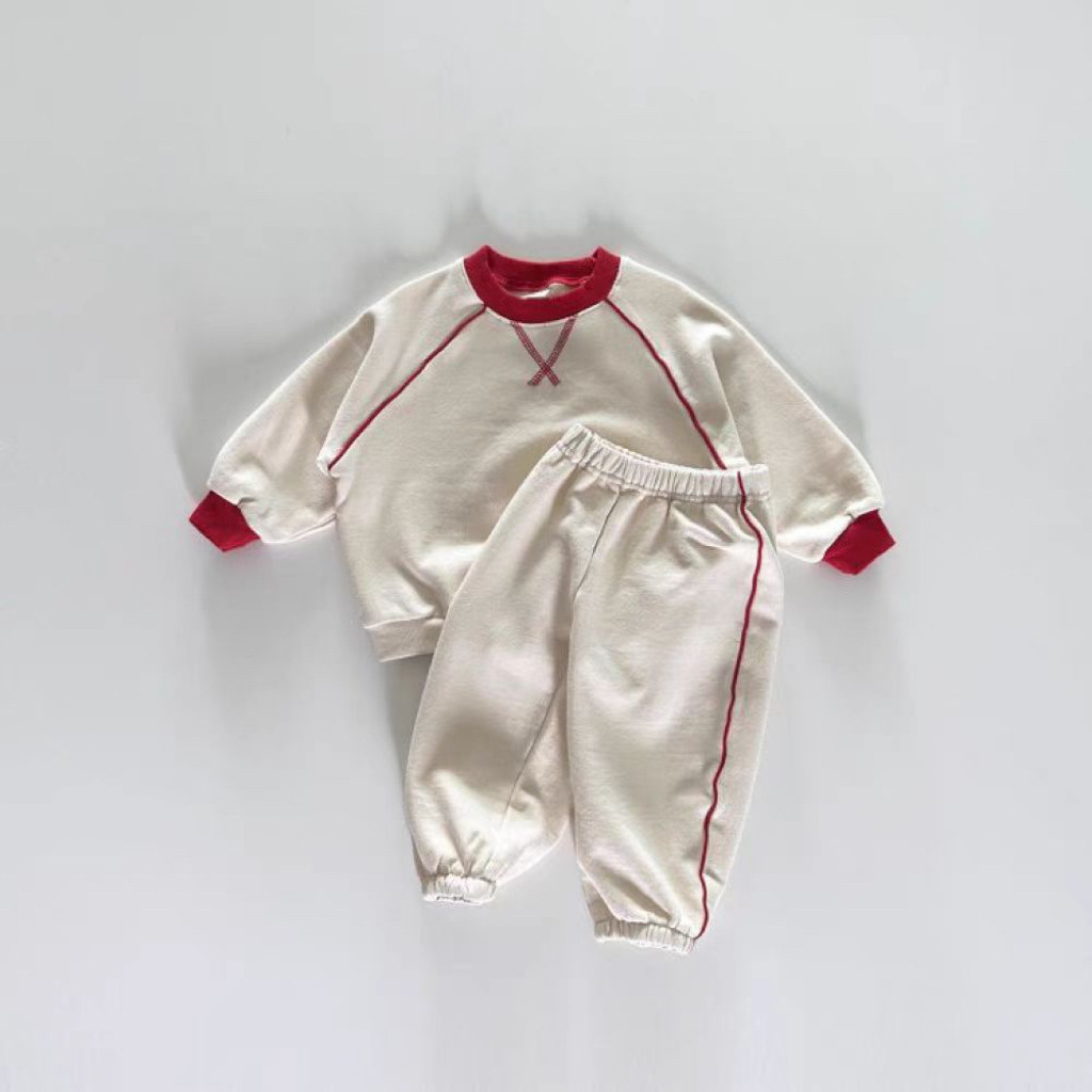 [Copy]Baby Toddler 2-Piece Contrast Waffle Basketball Set