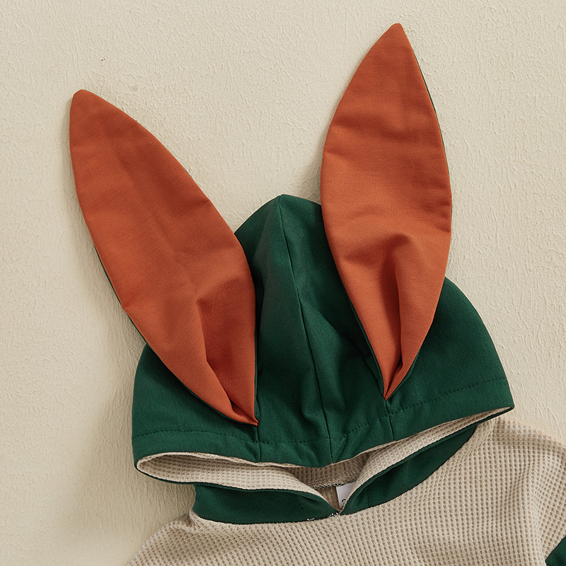 Baby 3D Rabbit Carrot Embroidered Bodysuit
