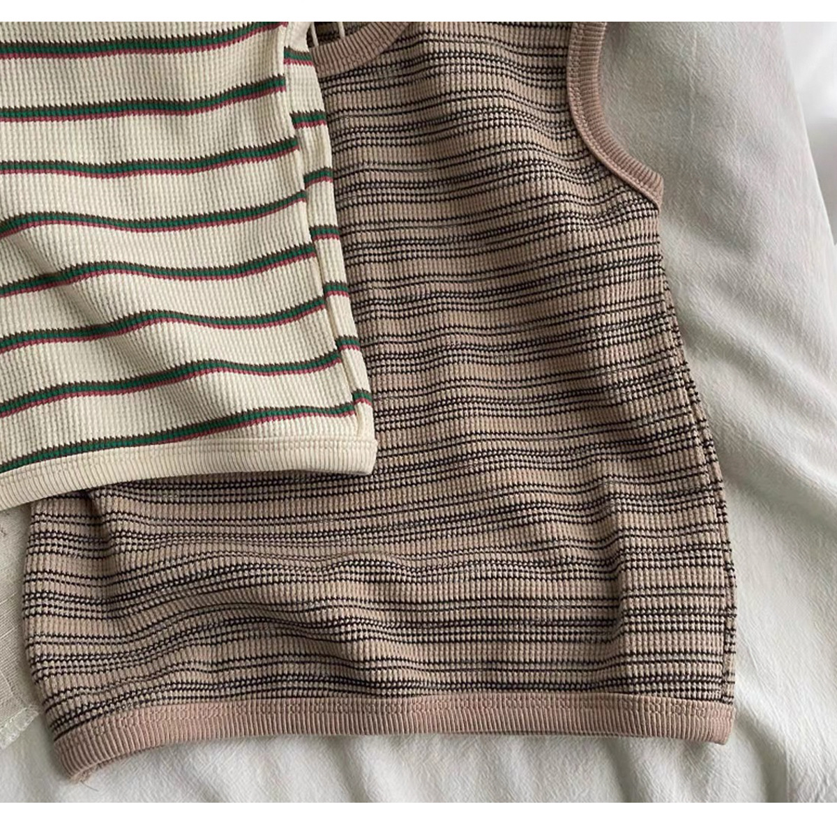 Body Toddler Solid Color Stripe Tank Top