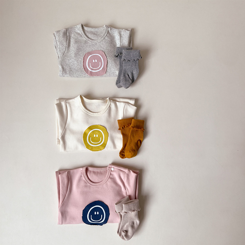 Baby Smile Face Patch Romper