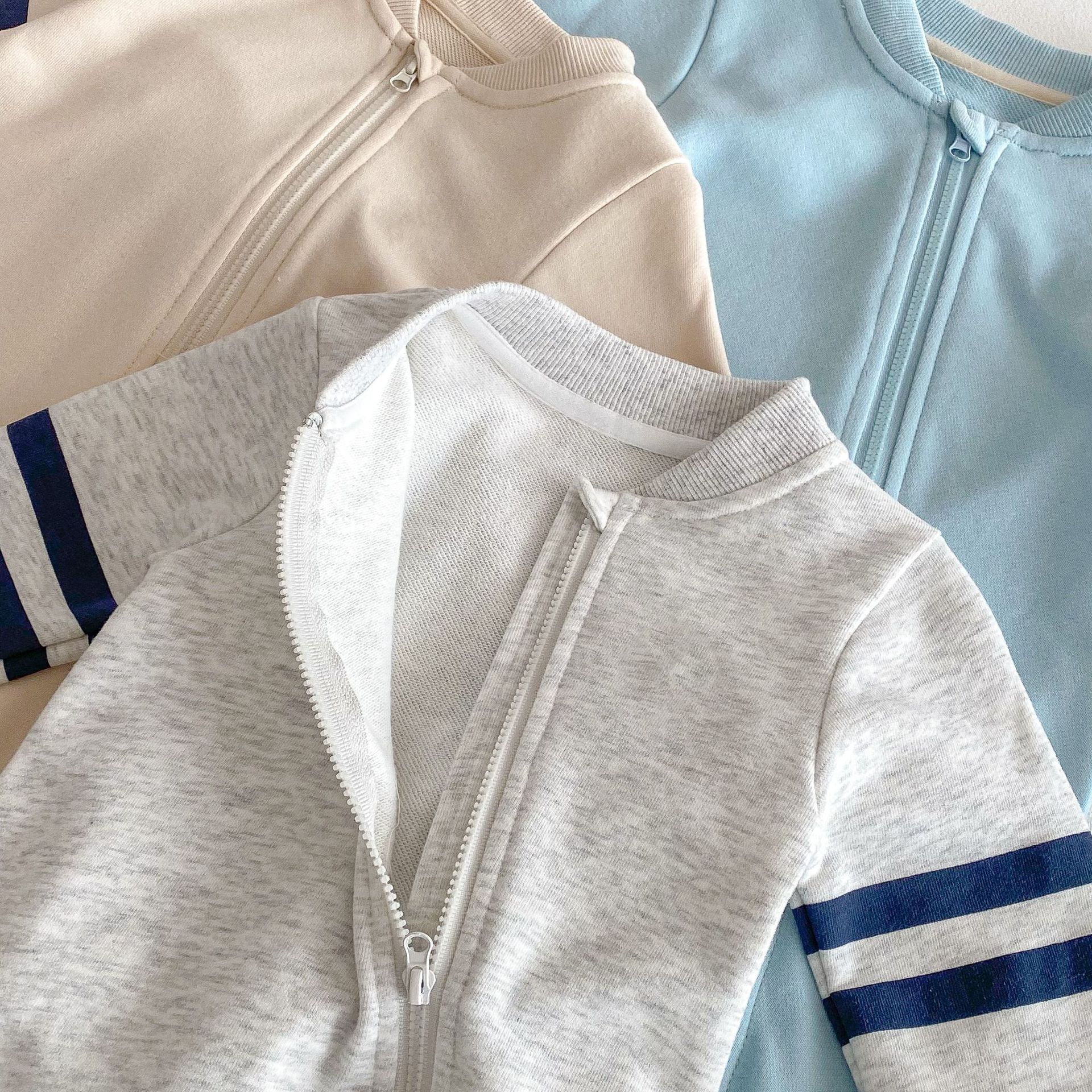 Baby Baseball Collar Jumpsuit