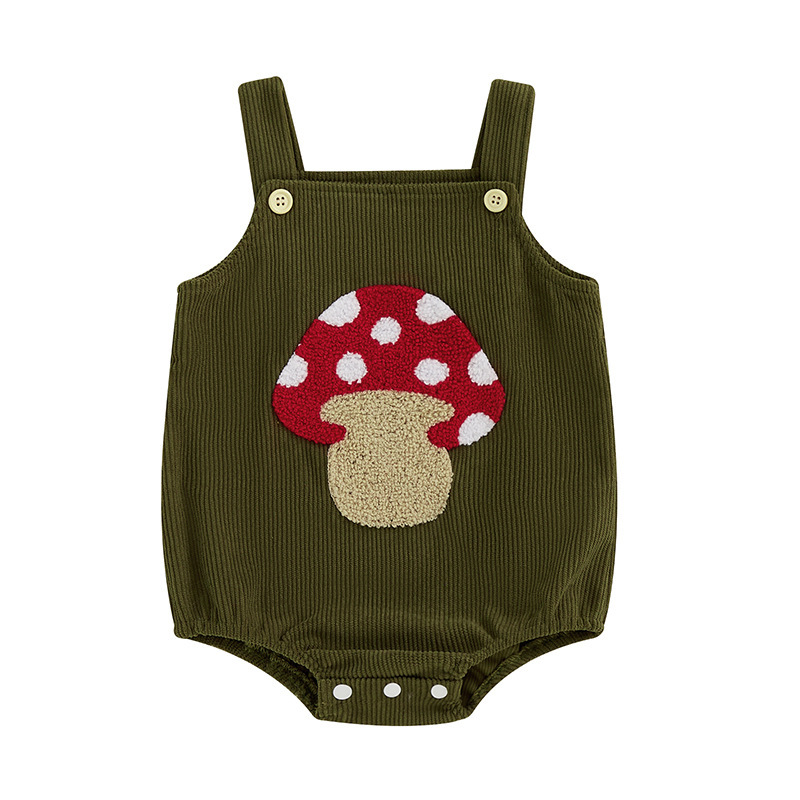 Baby Animal and Plant Embroidered Bodysuit