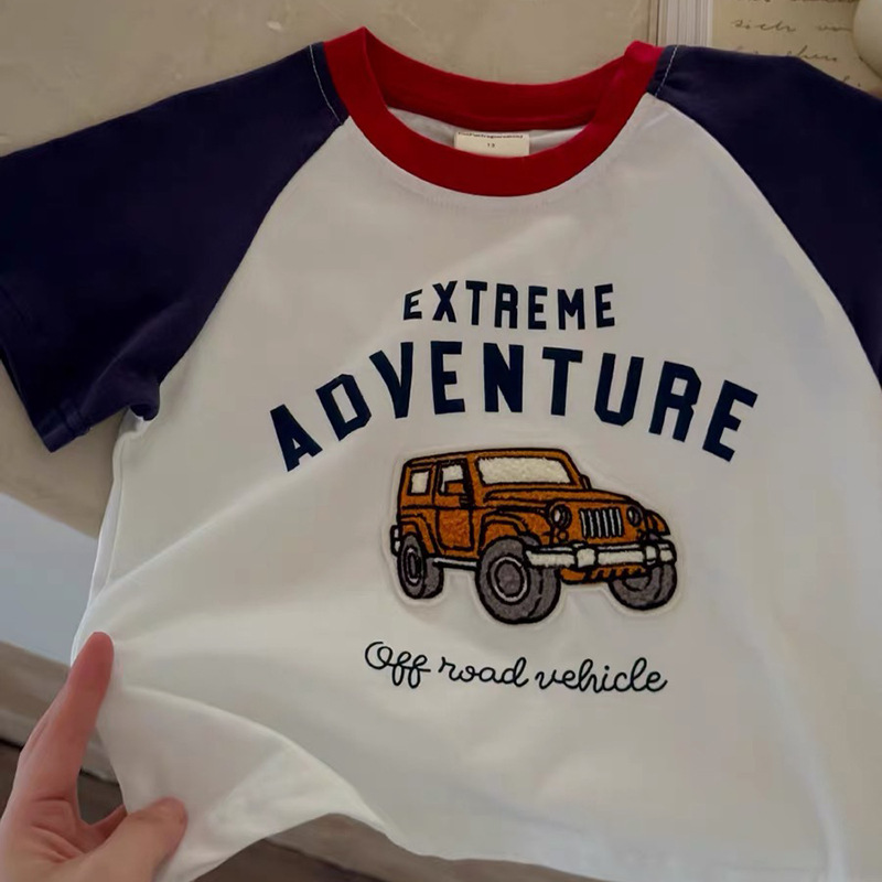 TRICERATOPS Toddler Embroidery Short Sleeves T-shirt