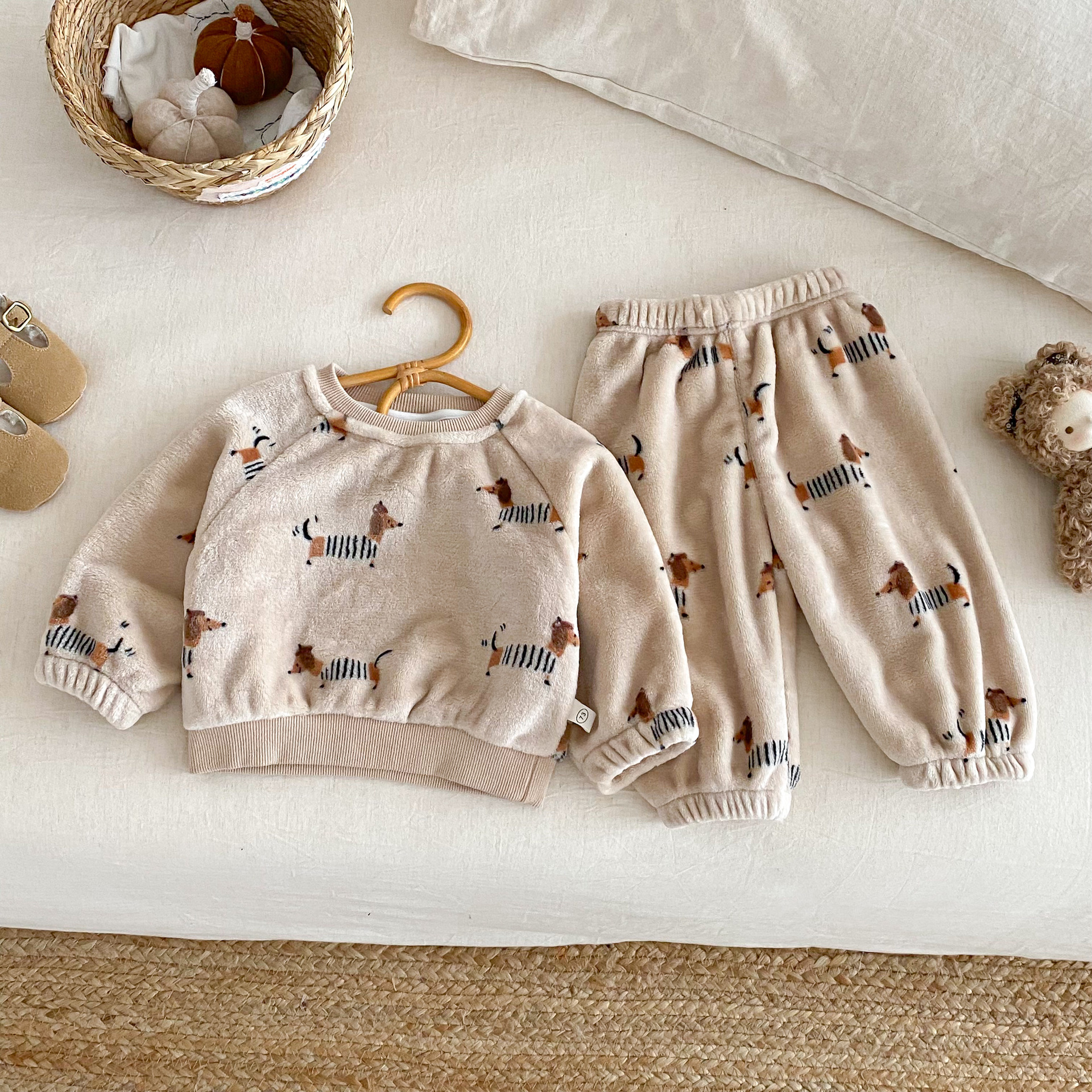 Baby Dogs Double Sided Fleece 2-piece Set