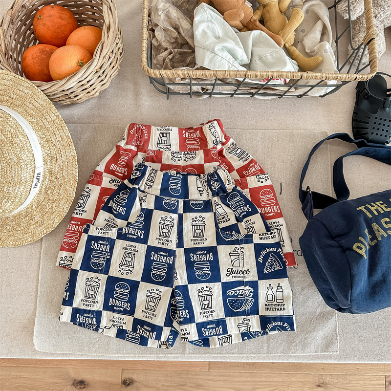 Toddler Food Checkerboard Shorts