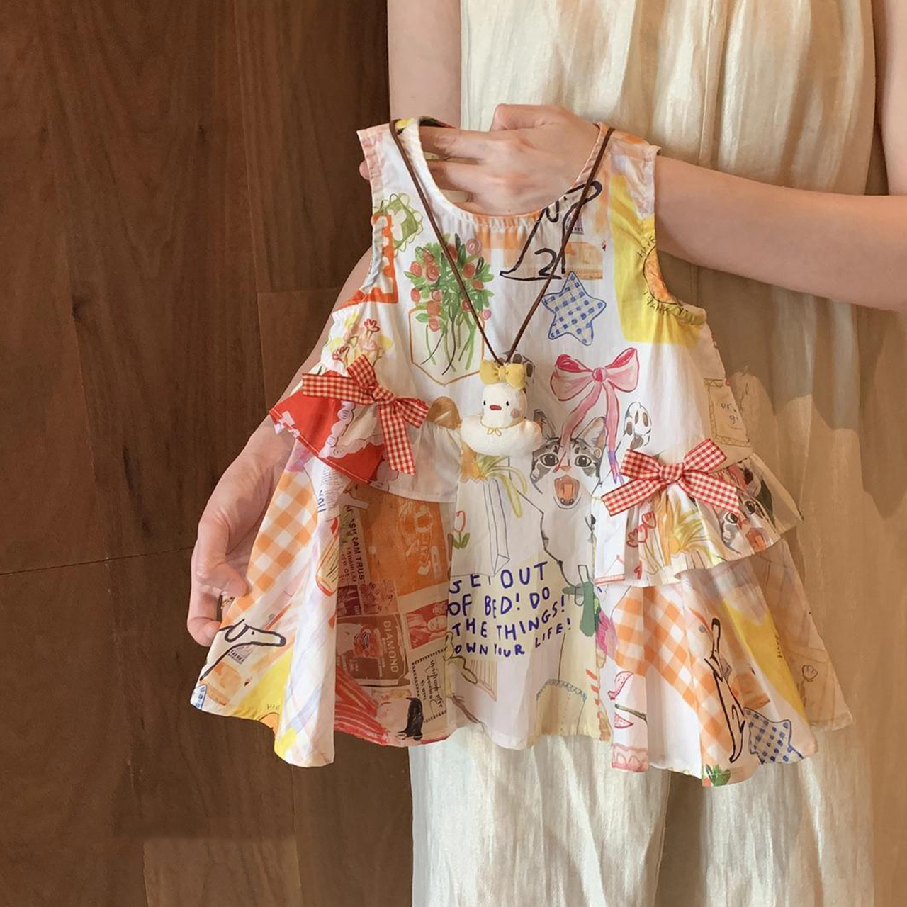 Toddler Girl Bows Sleeveless Dress