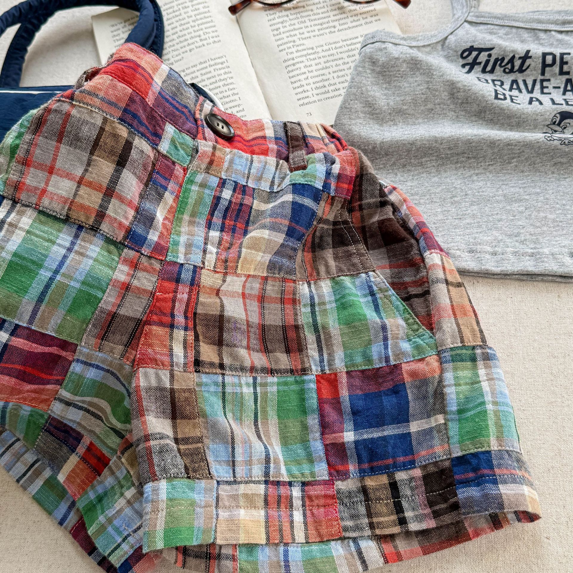 Toddler Colorful Check Shorts