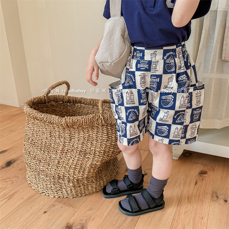 Toddler Food Checkerboard Shorts